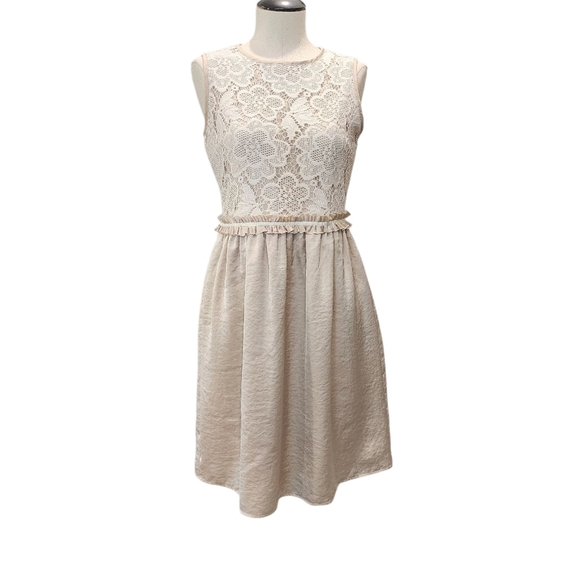 The Limited Dresses & Skirts - The Limited Cream Sleeveless Midi Sundress